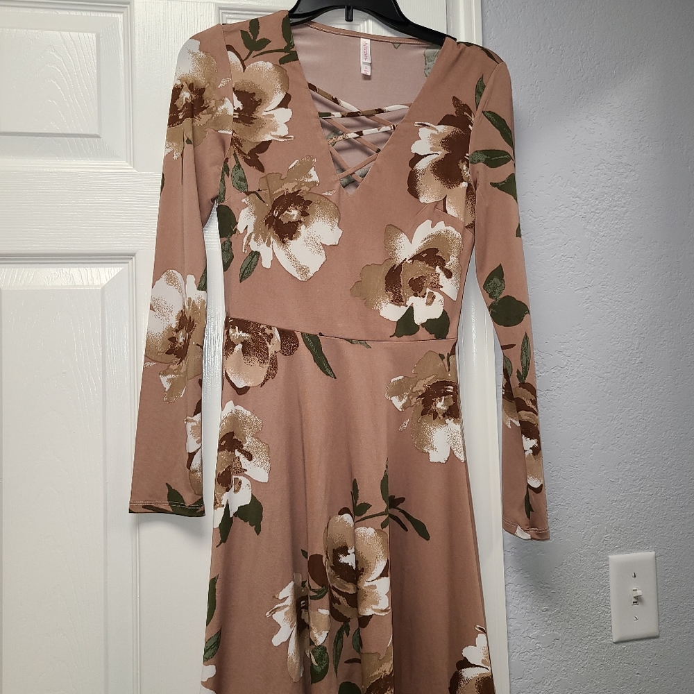 Mauve Floral dress